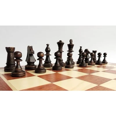 Image of Master of Chess Tournament Wooden Set With Pieces 48 cm / 19 in Large Foldable Board Game for Adults and Kids STAUNTON NO.5