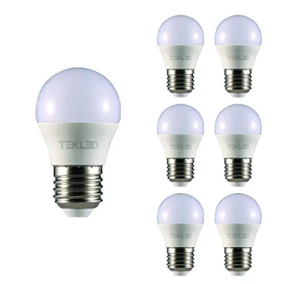 Image of TEKLED® G45 Golf Ball LED Bulbs E27 Edison Screw Energy Saving 5W Light Bulb 40W Incandescent Equivalent 6500K 400LM NONDIMMABLE 6 Pack Daylight