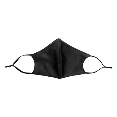 Image of Jasmine Silk Pure Mulberry Face Mask Cover (Black)