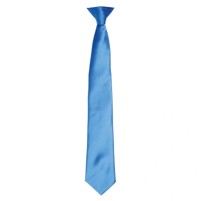 Image of Premier Unisex Adult Colours Satin Tie (Sapphire Blue) One Size