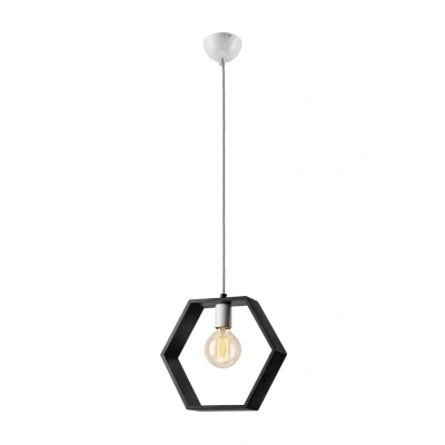 Image of Wire Frame Pendant Ceiling Light Wenge, 1x E27