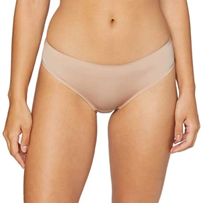 Image of DIM Women&#039;s Invisifree Invisible Underwear x1 Brief, Beige, XS