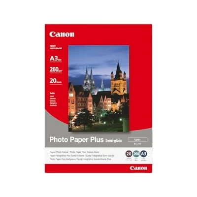 Image of Canon SG 201 Semi Gloss Photo Paper Plus A3 20 Sheets