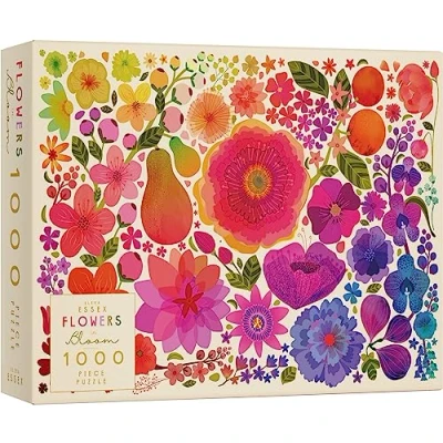 Image of Elena Essex jigsaw puzzles for adults 1000 Flowers in Bloom/puzzle / piece adults/colourful floral rainbow gradient puzzle/jigsaw puzzle size 68x49cm