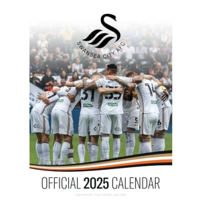 Image of 2025 Calendar Swansea City AFC Month to View A3 Football Official Product