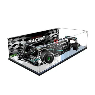 Image of Figures Display Box for LEGO 42171 Mercds F1 W14 E Acrylic Dustproof Transparent Case (No Model) (mirror + background)