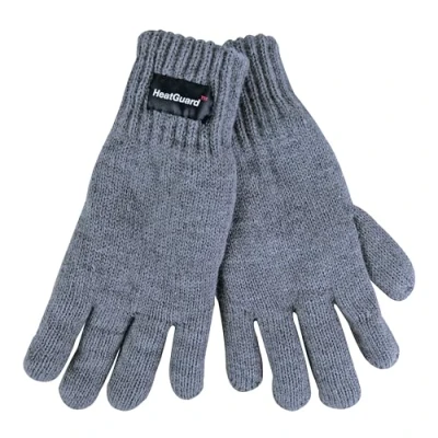 Image of Sock Snob Boys Kids Thinsulate 3M 40 gram Thermal Insulation Thin Knitted Winter Gloves (Grey, 6 7 Years)