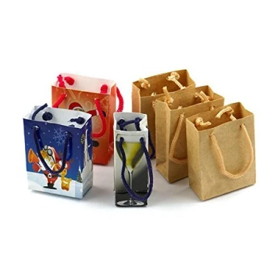 Image of MyTinyWorld [DUP Dolls house Miniature Set Of 6 Assorted Handmade Paper Bags