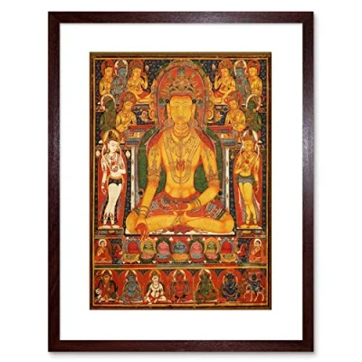 Image of Wee Blue Coo BUDDHA RATNASAMBHAVA WEALTH DEITIES SMALL FRAMED ART PRINT F97X13182