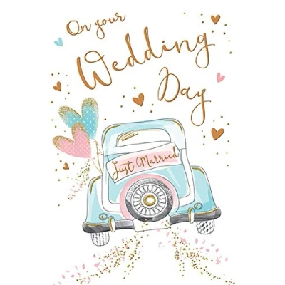 Image of Piccadilly Greetings Modern Wedding Card 7 x 5 inches