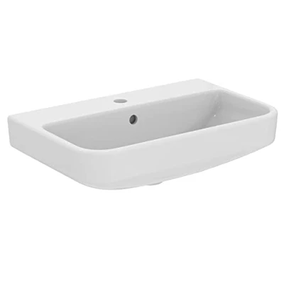 Image of Ideal Standard i.Life S 60cm Compact Bathroom Sink/Basin, 1 tap Hole, T458301, White
