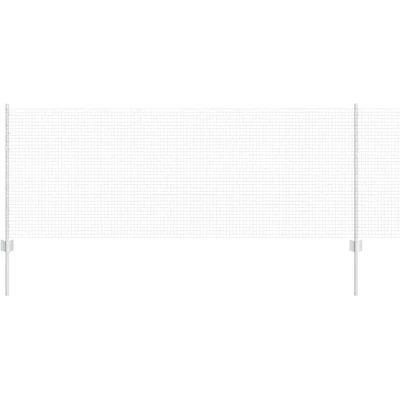 Image of vidaXL Welded Wire Fence with 11 U Posts Silver 0.8x25 m Steel