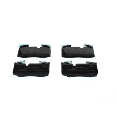 Image of 34116784726, 34116789157 Brake pad set BOSCH 0 986 424 918 Low Metallic with anti squeak plate, mounting manual MINI: Hatchback, Clubman