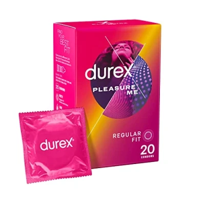 Image of Durex Pleasure Me Condoms Ribbed &amp; Dotted Regular Fit 20s