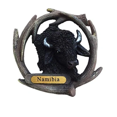 Image of 3D Bison of Namibia Africa Fridge Magnet Souvenir Gift Home Kitchen Refrigerator Decoration Magnetic Sticker Craft Collection