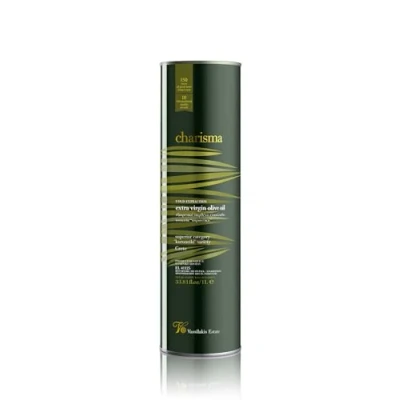 Image of Charisma Greek Extra Virgin Olive Oil from Crete Tin, 1 Liter COLD EXTRACTION