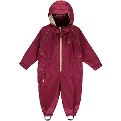 Image of Hippychick Waterproof All In One Shell Rainsuit Splashsuit Snowsuit for Kids Raspberry 2 3 yrs