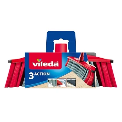 Image of Vileda 142158 3 in 1 Natural Broom( Only Comes With Brush Head No handle included)
