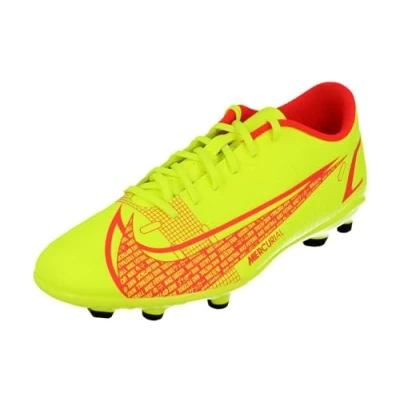 Image of NIKE Vapor 14 Club FG/MG Mens Football Boots CU5692 Sneakers Shoes (UK 7 US 8 EU 41, Volt Bright Crimson 760)