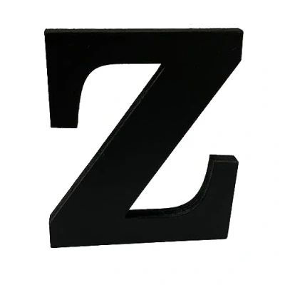 Image of Black Wooden MDF Letter Z Size 13cm Tall Free Standing Letters for Arts &amp; Crafts Personalized Name Decor