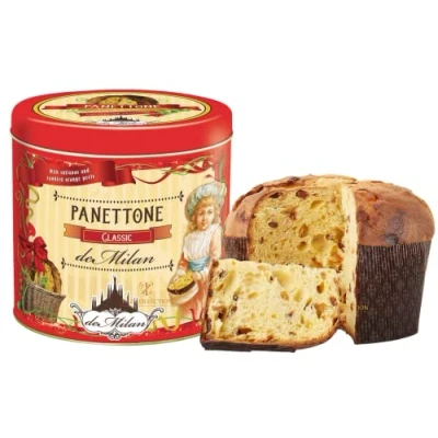 Image of Panettone Italian Gift Tin 1kg Lazzaroni Chiostro Di Saronno Classic Cake Christmas Food Gifts Pandoro