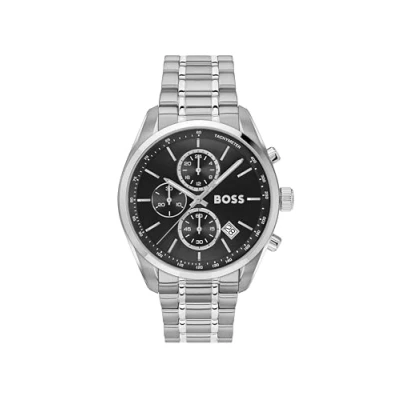 Image of Boss Silver Black Grand Prix 44 Watch