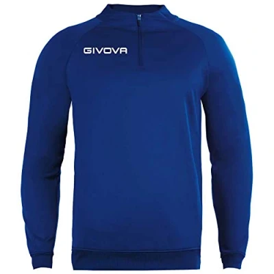 Image of Givova Maglia Tecnica (Half Zip) 500 Sweatshirt, Men, Blue, 2XS
