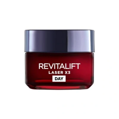 Image of L’Oréal Paris Laser Renew Triple Action Anti Ageing Day Cream, Reduce Wrinkle and Fine Line Appearance, Moisturises, Firms, Brightens Skin, Pro Retinol, Hyaluronic Acid Vitamin C, 50ml