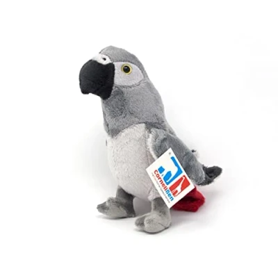 Image of Soft Toy African Grey 20 cm, Cuddly Bird Parrot