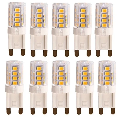 Image of OUGEER Pack of 10 G9 LED Bulb 3W Equivalent 30W Warm White 3000K 300LM AC220 240V Non Dimmable Ceramics