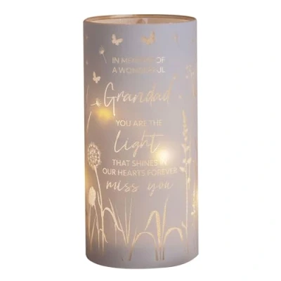 Image of Widdop Thoughts of You LED Memorial Tube Light Grandad Commemorative Present Memory Sentimental Message