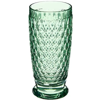 Image of Villeroy &amp; Boch Boston Green Crystal Highball Glasses, Set of 4
