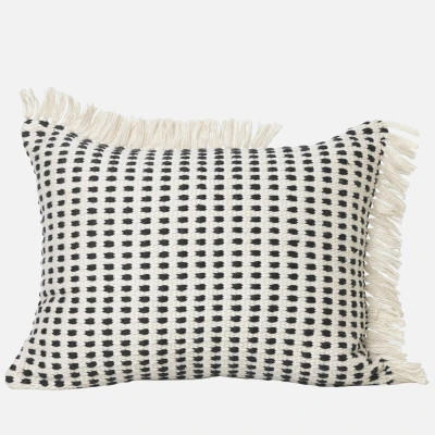 Image of Ferm Living Way Outdoor 70cm x 50cm Cushion White/Black