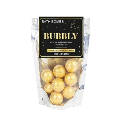 Image of Gift Republic Sparkling Wine Scented Gold Bath Bombs, 10 Pack