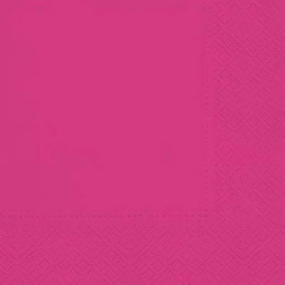 Image of 3 Ply Decorative Tissue Paper Napkins Serviettes for Decoupage Lunch 33cm x Pack of 20 (Fuchsia)