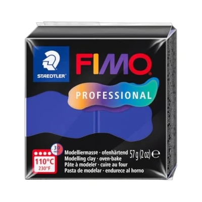Image of STAEDTLER Polymer Modelling Clay FIMO Professional Oven Bake Royal Blue, 57g 1 Block, 8040 3