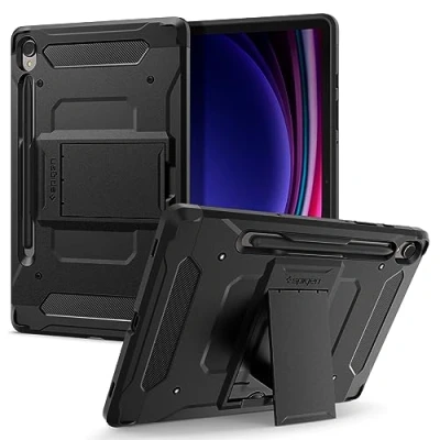 Image of Spigen Tough Armor Pro Case Compatible with Samsung Galaxy Tab S9 (2023) Black