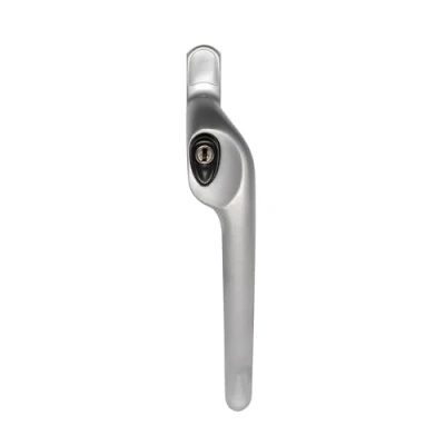 Image of ERA Maxim Offset Locking Window Handle Right Hand Satin Chrome PVC Windows Replacement Black Button with Key…
