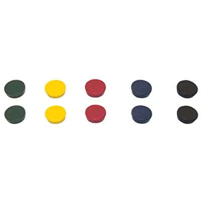 Image of Bi Office Silque 30 mm Round Magnet Assorted Colours (Pack of 10),IM130909