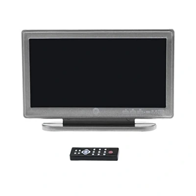 Image of ECSiNG Dollhouse Miniature TV 1:12 Scale Plastic Mini Television Simulation with Remote Control Furniture Model Toy Decoration Accessories