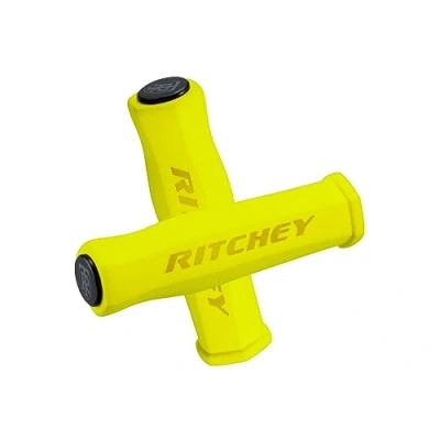 Image of Ritchey WCS Truegrip Neoprene MTB Handlebar Grips: Yellow 130mm