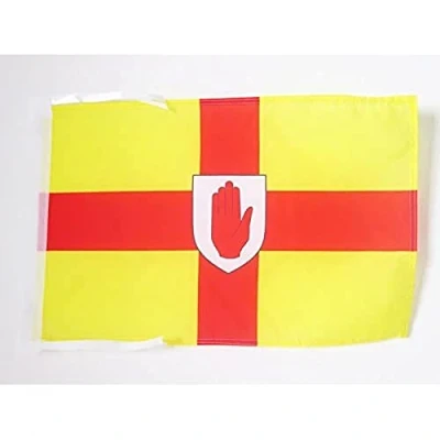 Image of AZ Flag Ulster 18&#039;&#039; x 12&#039;&#039; 100% Polyester Ireland Irish province of Small Banner with Two Cords Fade Resistant Vivid Colors 18x12 in 45x30 Cm