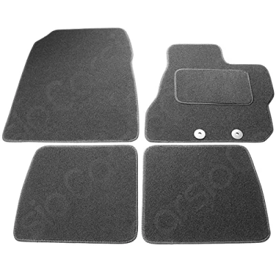 Image of Carsio Carpet Car Mats For Toyota IQ 2009+ Onwards 4 Piece Set Tailored Fit Floor Mat Complete Accessory Black Custom Fitted All Weather, Anti Slip Backing &amp; Trim