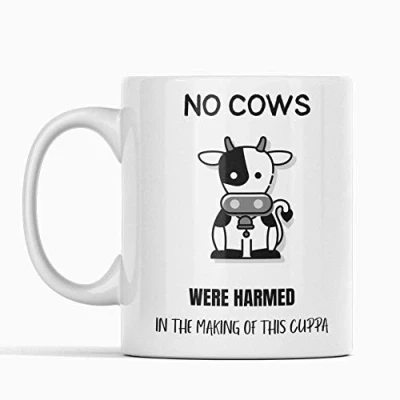 Image of No Cows were Harmed Vegan Mug Product Gifts for Women Vegans Cup Birthday Present Funny Mugs