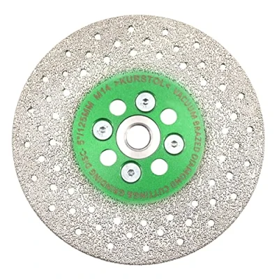 Image of KURSTOL Grinding Cutting Diamond Blade Wheel 5&quot;/125mm X M14 Arbor,Granite for Beveling Shaping Porcelain Stoneware,Tile,Ceramic,Granite,Concrete