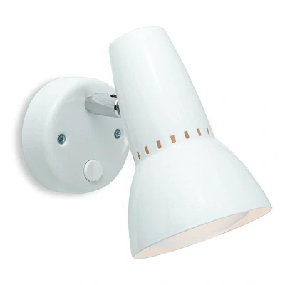 Image of Firstlight Lynx Classic Style Wall Spotlight with On/Off Switch White