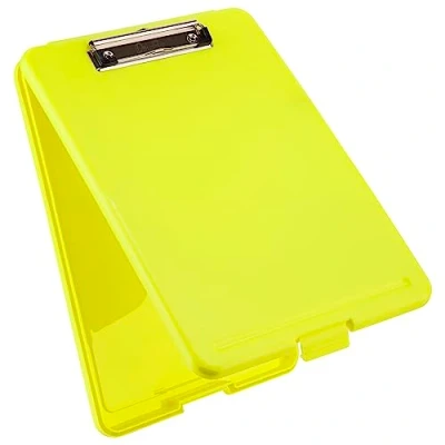 Image of Läufer Safety 55801 Clipboard with Storage Compartment Signal Colour Yellow
