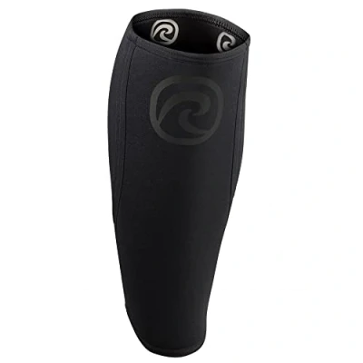 Image of Rehband 5mm Neoprene Shin Calf Sleeve, Compression Support Men &amp; Women for and Promotes Blood Circulation, Ideal strenght training, Colour:Carbon/Black, Size:X Large