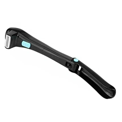 Image of SH RuiDu Back Hair Shaver, Mens Electric Do it Yourself Long Handle 180 Degrees Foldable &amp; Cordless Design for Men Shaving Groomer Trimmer