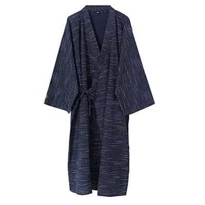 Image of un brand Men&#039;s Japanese Kimono Double Gauze Cotton Robe Plus Size Zen Clothing Taoist (Size XL, B1)